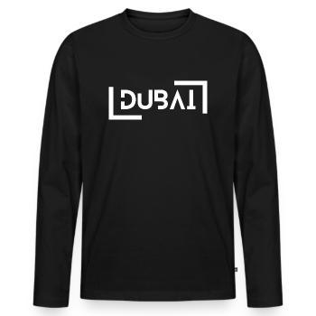 Dubaï - T-shirt manches longues Premium bio Homme - noir - Devant - Nico (187cm)