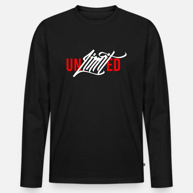 Unlimited Power - Männer Premium Bio Langarmshirt - Schwarz