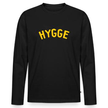 Hygge Scandinavian Lifestyle - Men's Premium Organic Long Sleeve Shirt - black - Front - Nico (187cm)