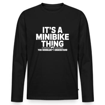 Design de -moto cool et amusant - T-shirt manches longues Premium bio Homme - noir - Devant - Nico (187cm)