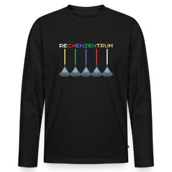 Rechenzentrum IT Admin Nerd Informatik - Männer Premium Bio Langarmshirt - Schwarz - Vorne - Nico (187cm)