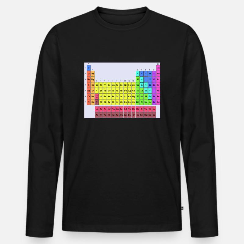 Periodic table - Men's Premium Organic Long Sleeve Shirt - black