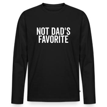 Nicht Papas Favorit - Männer Premium Bio Langarmshirt - Schwarz - Vorne - Nico (187cm)