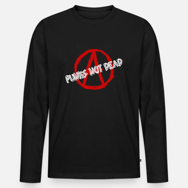Punks_not_Dead - Männer Premium Bio Langarmshirt - Schwarz