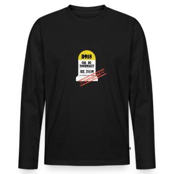Col du Tourmalet - T-shirt manches longues Premium bio Homme - noir - Devant - Nico (187cm)