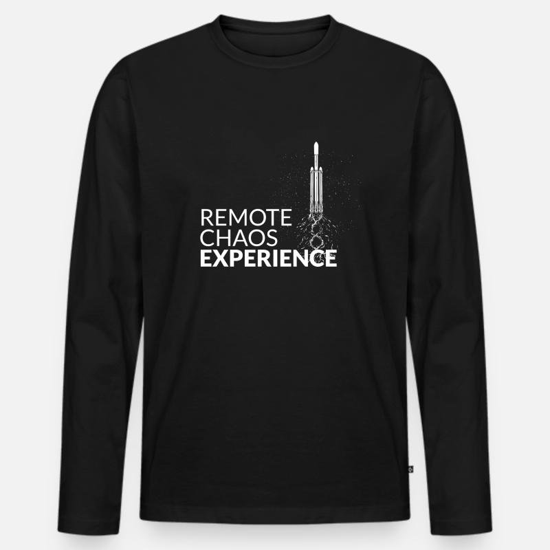 remote chaos experience - CCC Kongress Hacker RC3 - Männer Premium Bio Langarmshirt - Schwarz
