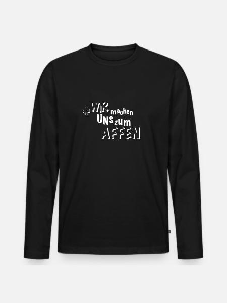 Stift & Block - Männer Premium Bio Langarmshirt - Schwarz