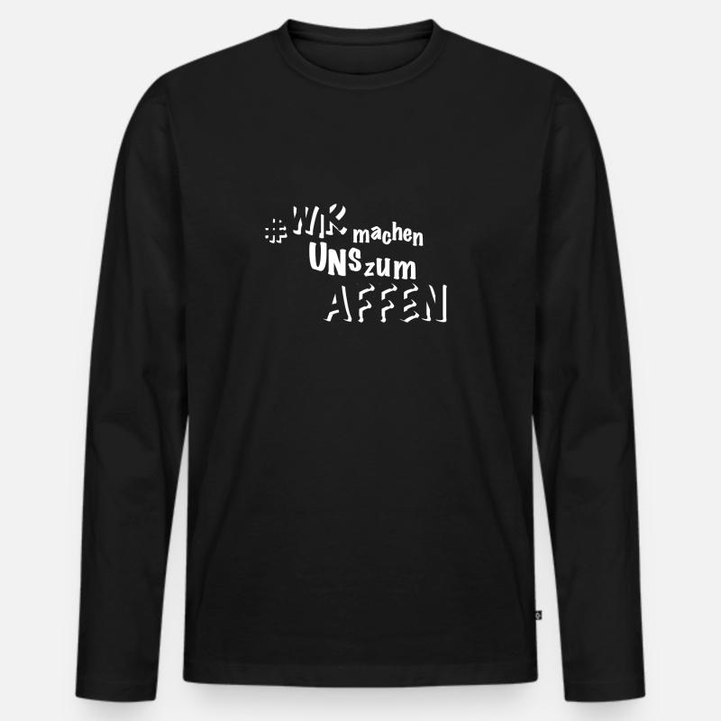 Stift & Block - Männer Premium Bio Langarmshirt - Schwarz