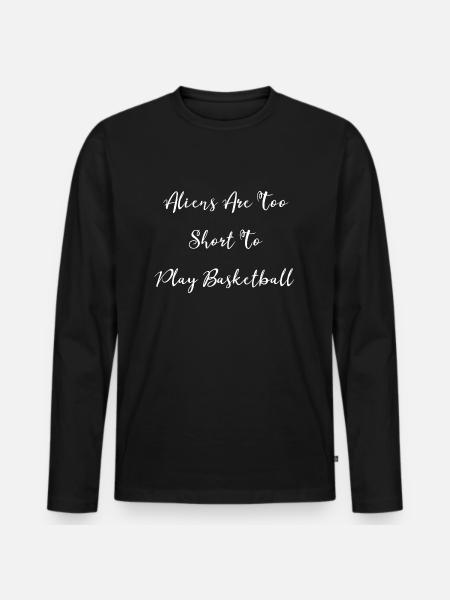funny cute basketball @zackiinnitbrahhh - Men's Premium Organic Long Sleeve Shirt - black