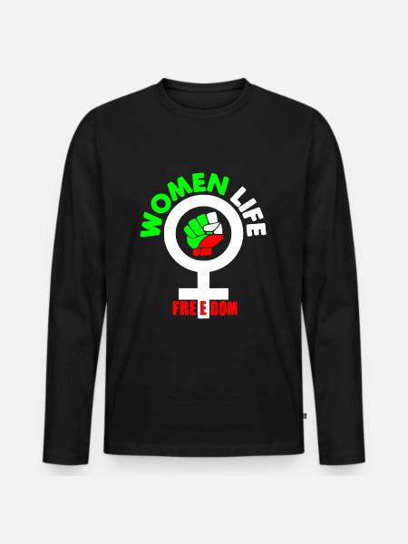 Women life freedom - Men's Premium Organic Long Sleeve Shirt - black