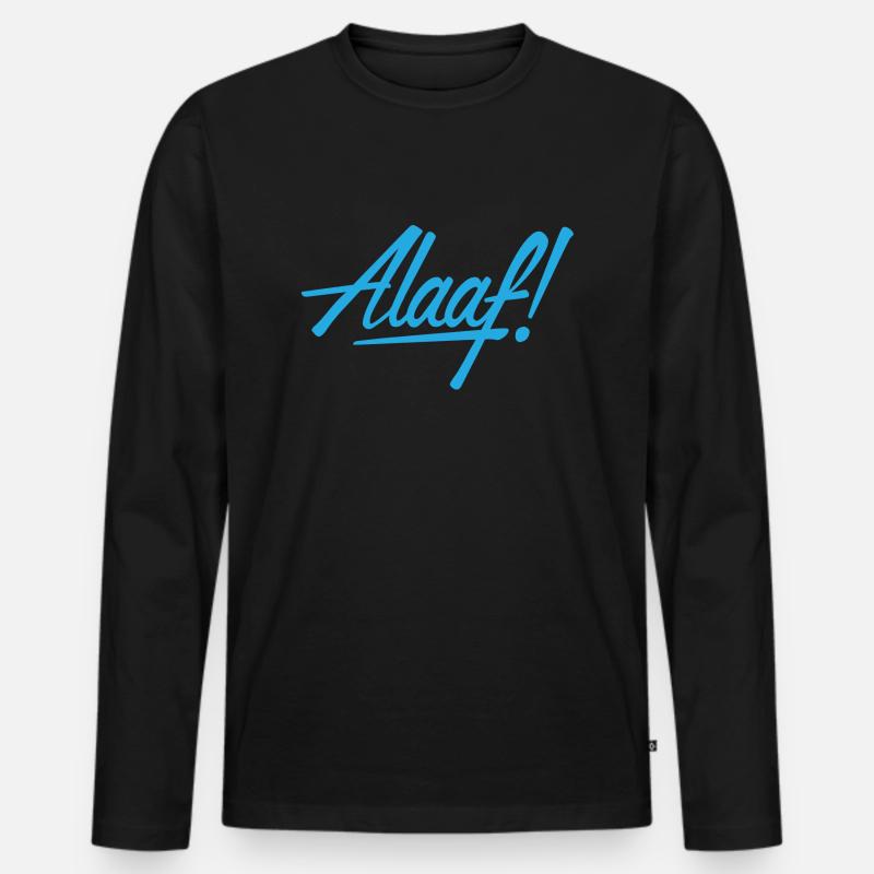 Alaaf! Design blau - Männer Premium Bio Langarmshirt - Schwarz