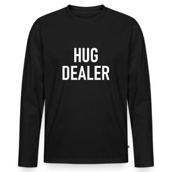 Hug Dealer - Hug - Hug - T-shirt manches longues Premium bio Homme - noir - Devant - Nico (187cm)