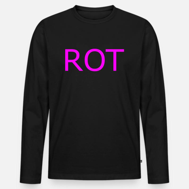 ROT in PINK - Männer Premium Bio Langarmshirt - Schwarz
