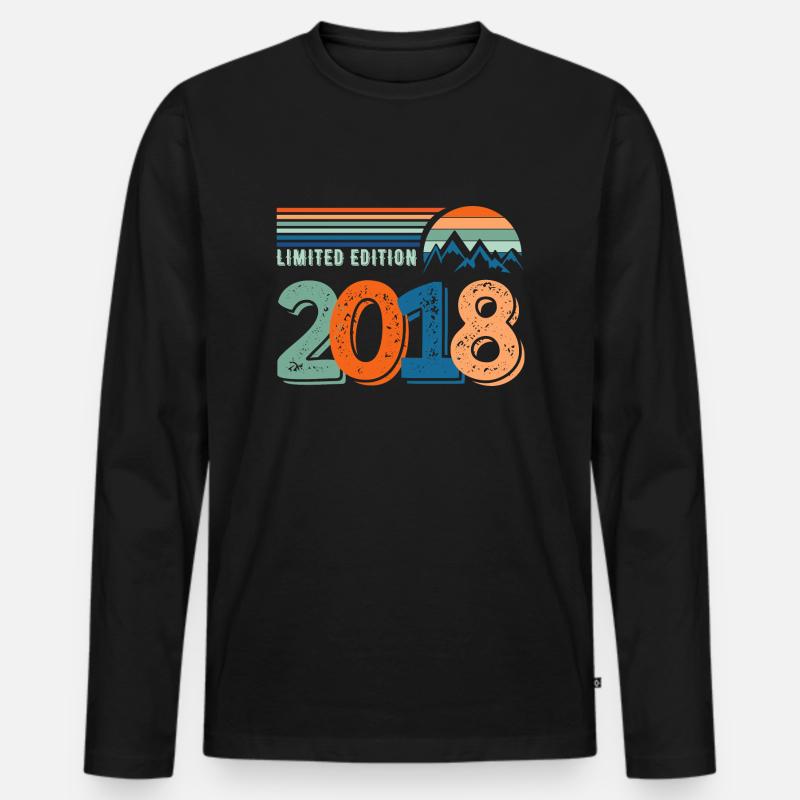 Limitierte Auflage 2018 - Männer Premium Bio Langarmshirt - Schwarz