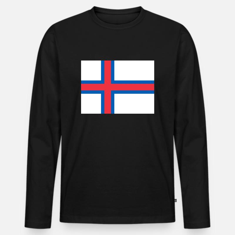 Färöer Inseln - Männer Premium Bio Langarmshirt - Schwarz