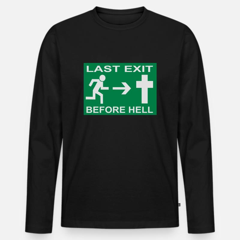 Last Exit... - Männer Premium Bio Langarmshirt - Schwarz