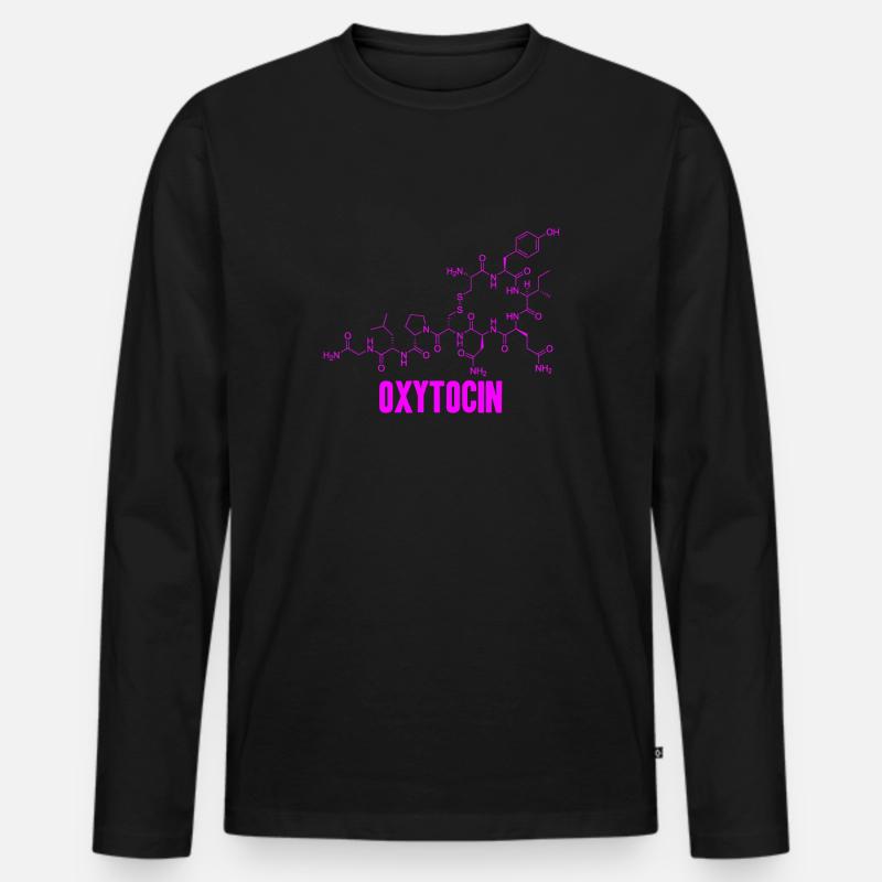 Oxytocin - Männer Premium Bio Langarmshirt - Schwarz