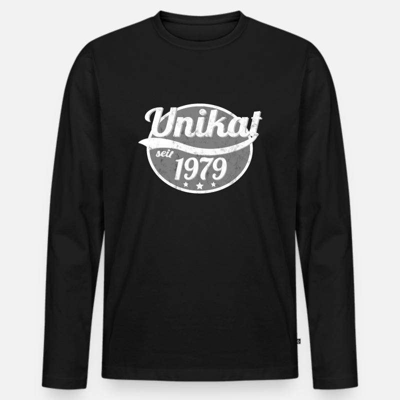 1979 Unikat - Männer Premium Bio Langarmshirt - Schwarz