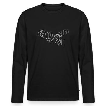 Unmögliches Objekt Illusion Optische Täuschung - Männer Premium Bio Langarmshirt - Schwarz - Vorne - Nico (187cm)