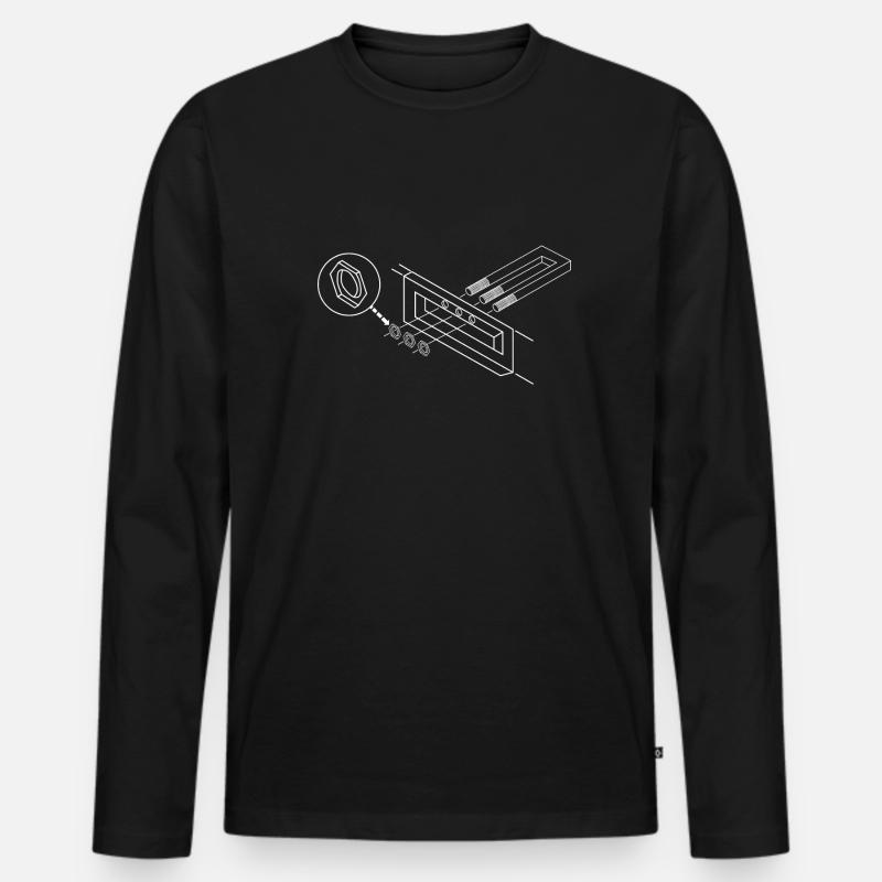 Illusion d'objet impossible Illusion d'optique - T-shirt manches longues Premium bio Homme - noir