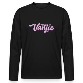 Miss Vangie - Men's Premium Organic Long Sleeve Shirt - black - Front - Nico (187cm)