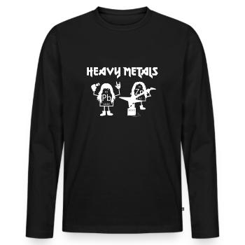 Heavy metals heavy metals elements gift - Men's Premium Organic Long Sleeve Shirt - black - Front - Nico (187cm)