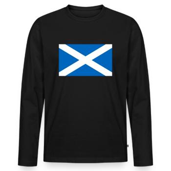 drapeau écossais - St Andrews Cross - Écosse - T-shirt manches longues Premium bio Homme - noir - Devant - Nico (187cm)