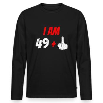 50. Geburtstag 50 Jahre Geburtstagsgeschenk lustig - Männer Premium Bio Langarmshirt - Schwarz - Vorne - Nico (187cm)