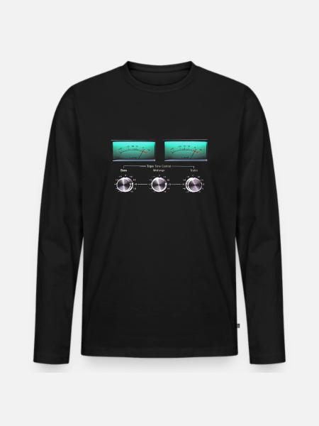tone controls - Men's Premium Organic Long Sleeve Shirt - black