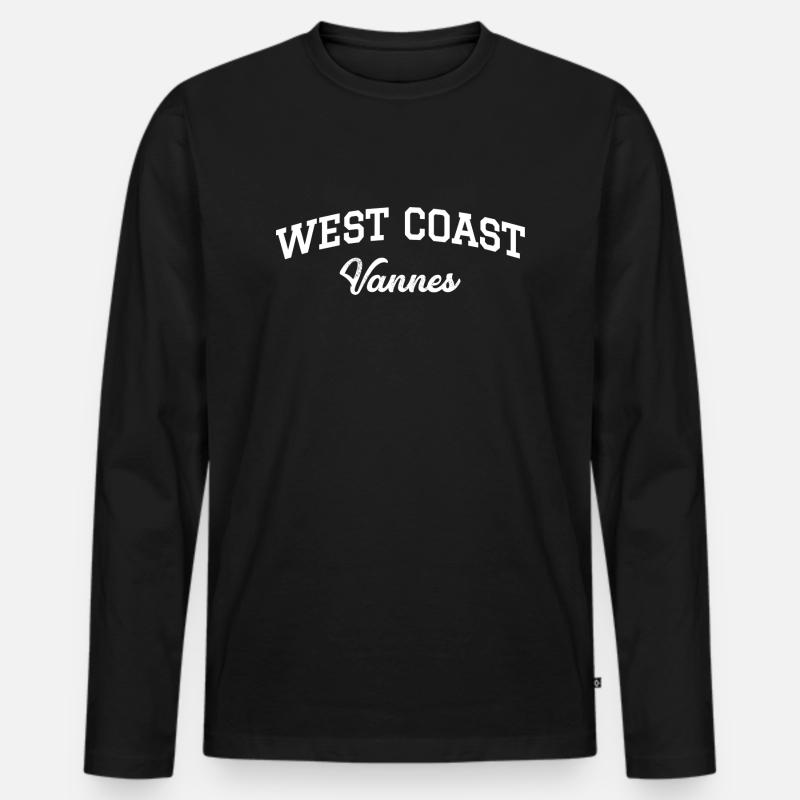WEST COAST Ventile - Männer Premium Bio Langarmshirt - Schwarz