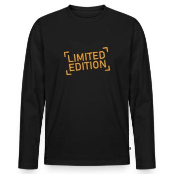 Edition Limitée - Rare - Rare Pièce Unique - T-shirt manches longues Premium bio Homme - noir - Devant - Nico (187cm)
