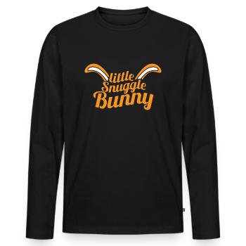 little snuggle bunny - Men's Premium Organic Long Sleeve Shirt - black - Front - Nico (187cm)