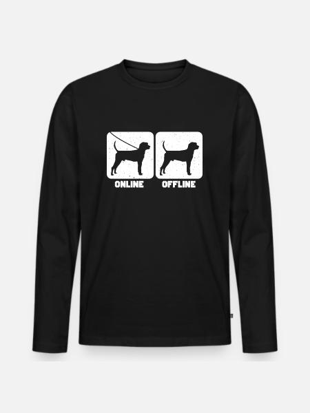 Treeing Walker Coonhound - Männer Premium Bio Langarmshirt - Schwarz