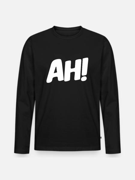 AH! - T-shirt manches longues Premium bio Homme - noir