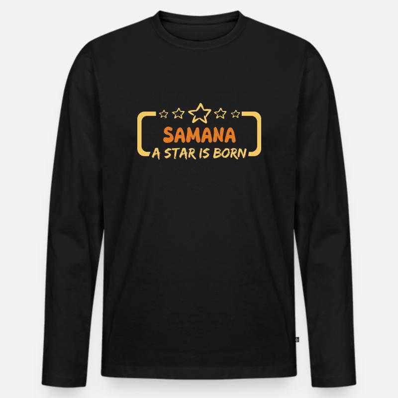 Held Samana - Männer Premium Bio Langarmshirt - Schwarz