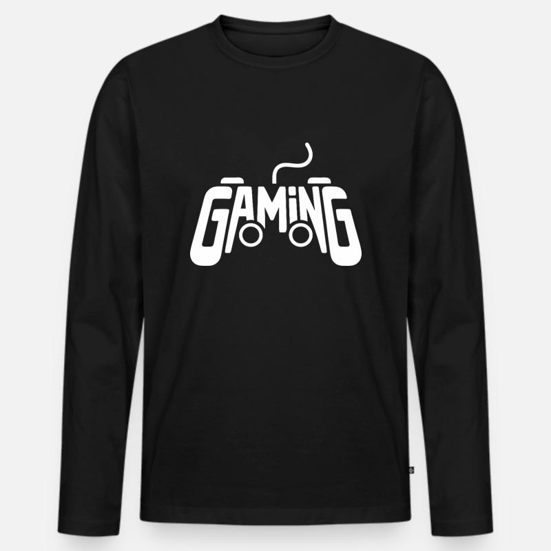 Gaming Controller Gamer Videospiel Controller - Männer Premium Bio Langarmshirt - Schwarz