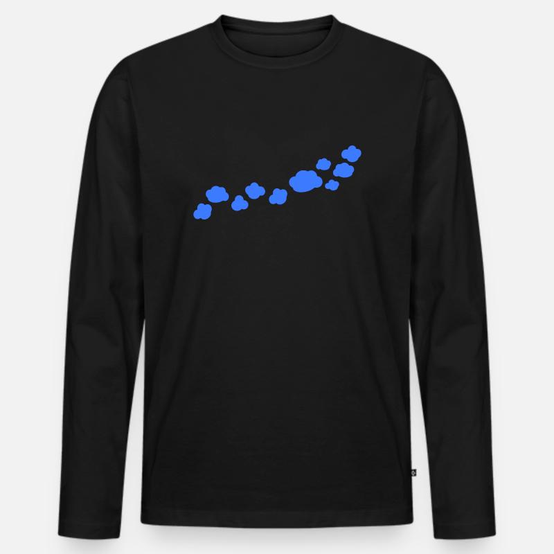 Woken Linie - Männer Premium Bio Langarmshirt - Schwarz