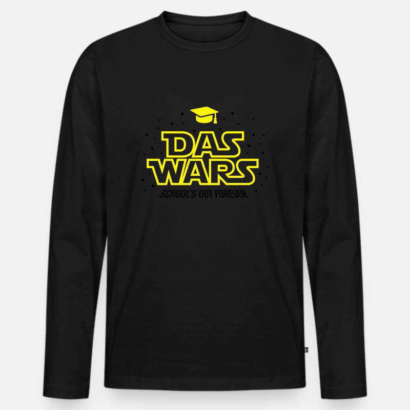 Das Wars schools out - Männer Premium Bio Langarmshirt - Schwarz