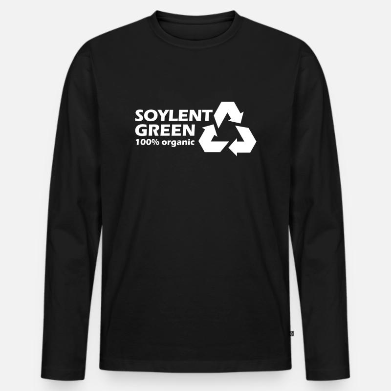 Soylent Green klein - Männer Premium Bio Langarmshirt - Schwarz