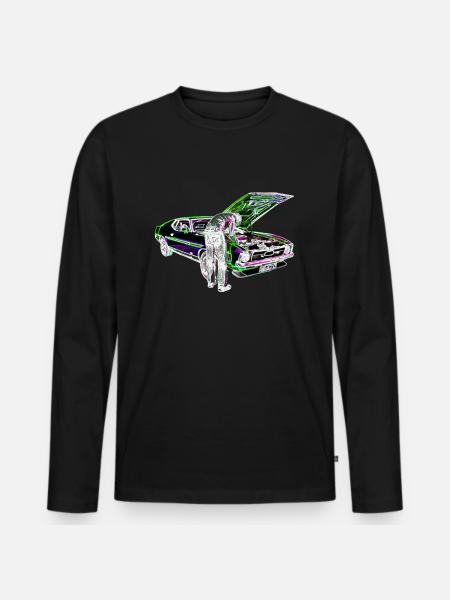 Schrauber Iinvert - Männer Premium Bio Langarmshirt - Schwarz