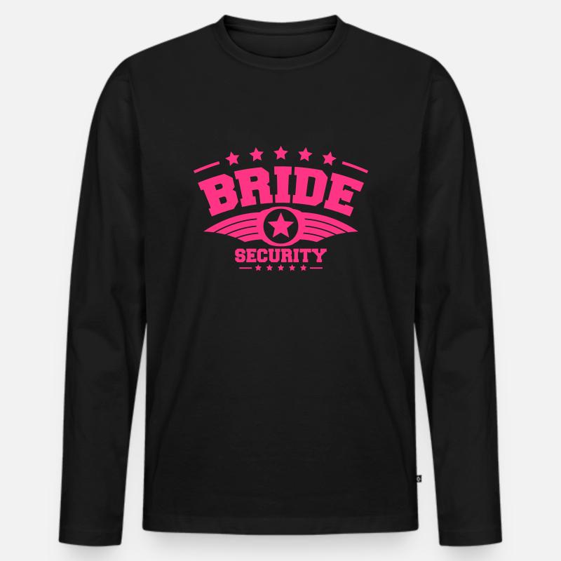 Bride Security - Männer Premium Bio Langarmshirt - Schwarz