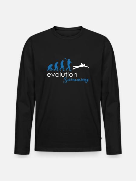 Swim - Men's Premium Organic Long Sleeve Shirt - black