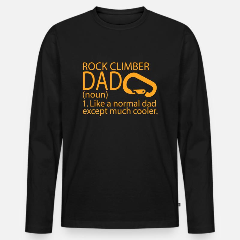 Bouldern Klettern Climbing - Männer Premium Bio Langarmshirt - Schwarz