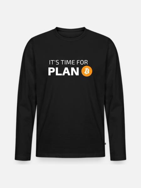C’EST L’HEURE DU PLAN B - T-shirt manches longues Premium bio Homme - noir