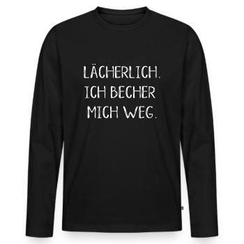 Party feiern Festival bechern saufen Alkohol - Männer Premium Bio Langarmshirt - Schwarz - Vorne - Nico (187cm)
