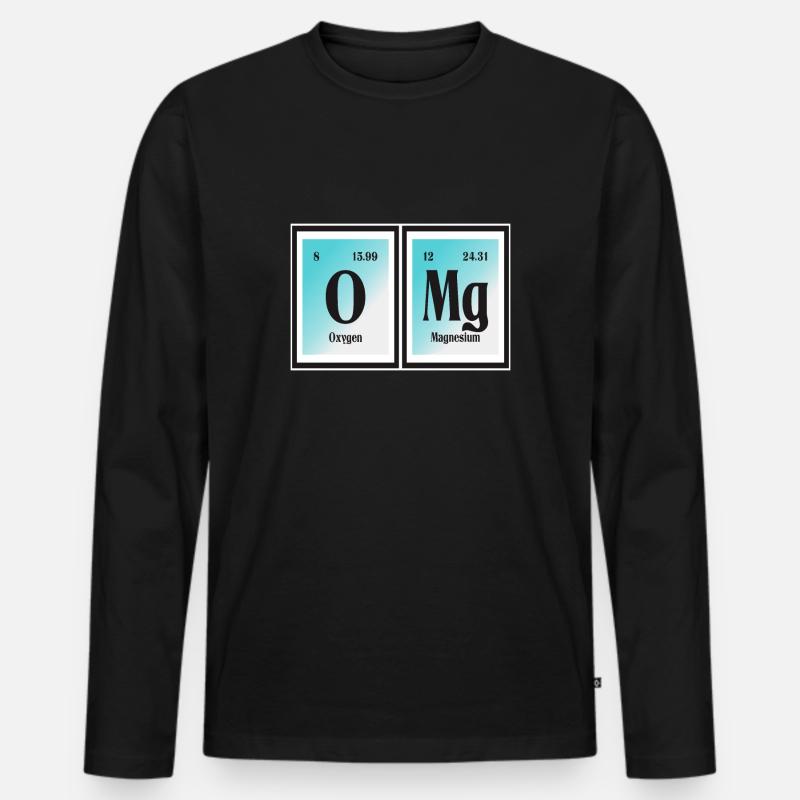 OMG | Periodensystem der Elemente - Männer Premium Bio Langarmshirt - Schwarz