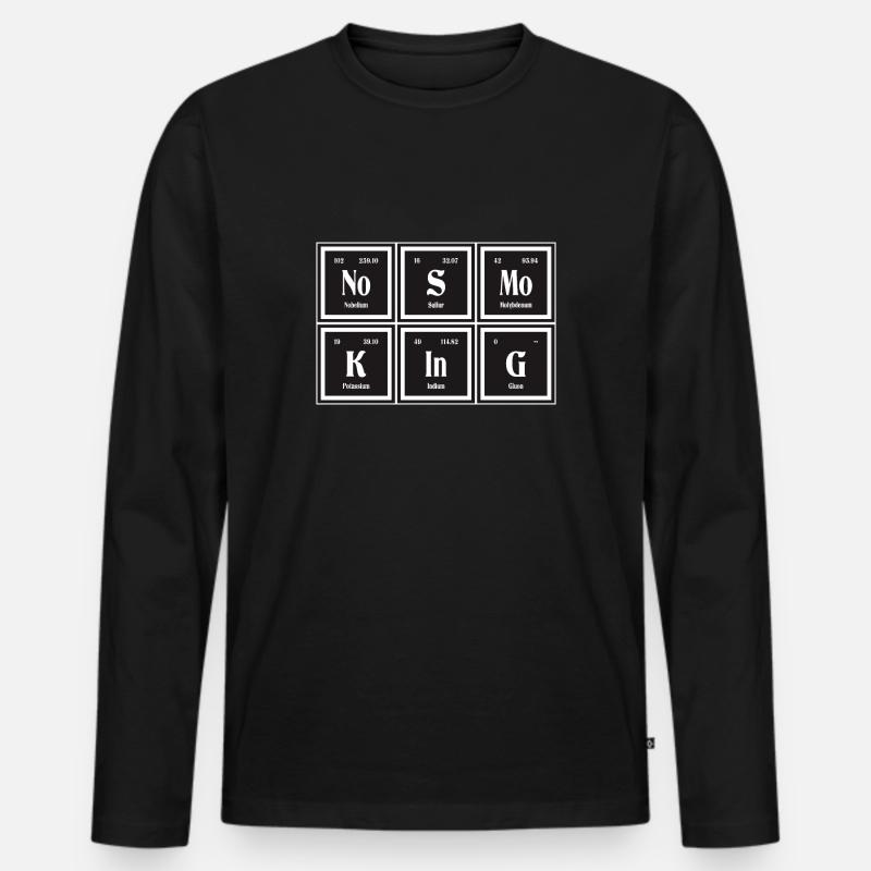 Rauchverbot | Periodensystem der Elemente - Männer Premium Bio Langarmshirt - Schwarz