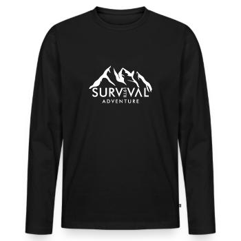 ill61 Survival Adventure - Men's Premium Organic Long Sleeve Shirt - black - Front - Nico (187cm)