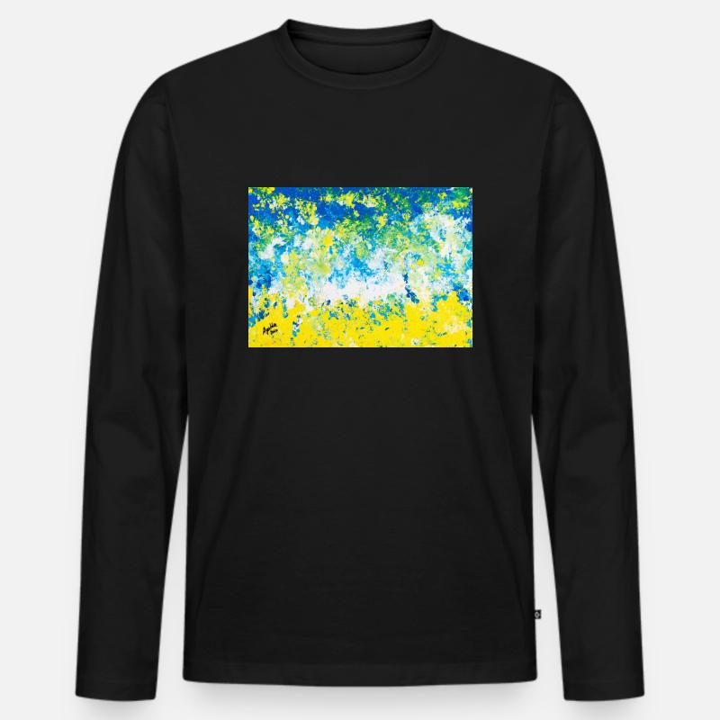 Summerdream - Art by Agatha - Männer Premium Bio Langarmshirt - Schwarz