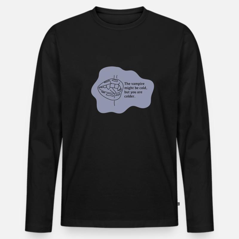 Vampir - Männer Premium Bio Langarmshirt - Schwarz